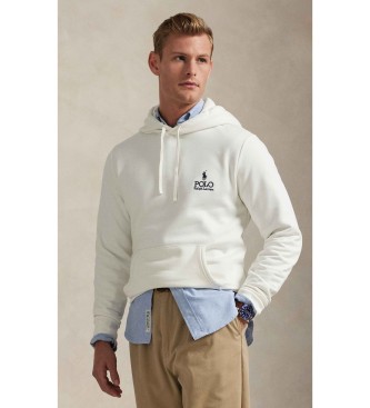Polo Ralph Lauren para hombre. 710981137013 Sudadera de felpa con logotipo blanco (L), Casual, Algodón