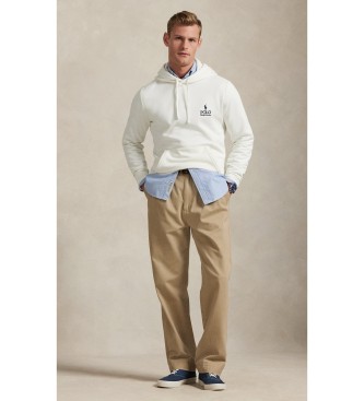 Polo Ralph Lauren para hombre. 710981137013 Sudadera de felpa con logotipo blanco (L), Casual, Algodón 3