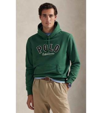 Polo Ralph Lauren para hombre. 710P04872003 Sudadera de felpa RL con logotipo verde (S), Casual, Algodón