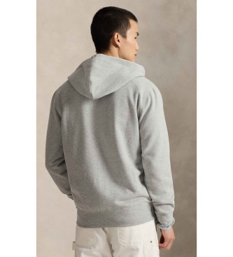 Polo Ralph Lauren para hombre. 710P04874002 Sudadera de felpa RL y logotipo Western gris (S), Casual, Algodón 2