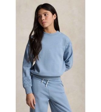 Polo Ralph Lauren Sudadera de punto de rizo francés azul ( 7años= 130/134cm)