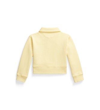 Polo Ralph Lauren para niña. 312A11773002 Sudadera de punto doble y corte cuadrado amarillo 2