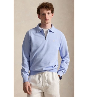 Para hombre. 710B18911001 Sudadera de rizo con cremallera corta (S), Casual, Algodón