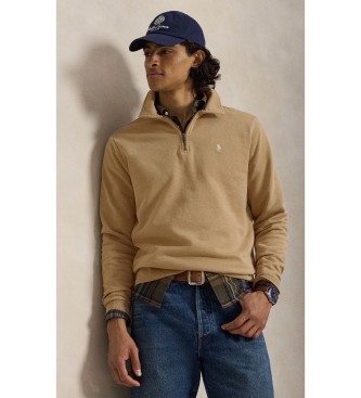 Para hombre. 710B18911003 Sudadera de rizo con cremallera corta (S), Casual, Algodón