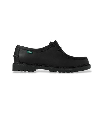 Polo Ralph Lauren para hombre. 803945530001 Zapatos bordón Jett de piel negro (44), Plano, Cordones, Casual, Clásico