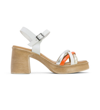 Porronet para mujer. 3050-014 Sandalias Ibbie blanco -Altura tacón 8cm- (40), Piel, 5 a 8cm, Hebilla, Casual, Porronet outlet 2024.