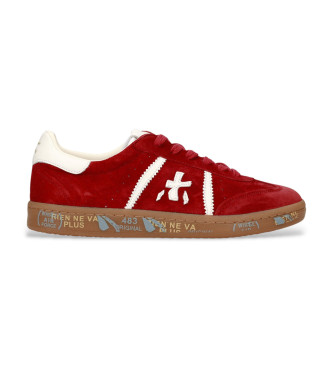 Premiata Para Mujer. Bonnied Zapatillas De Piel Bonnied Rojo (39), Plano, Cordones, Casual-image