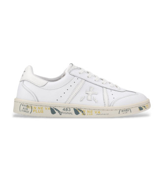 Premiata para mujer. BONNIED Zapatillas de Piel Bonnied blanco (40), Plano, Cordones, Casual