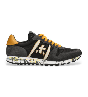 Premiatavoor mannen. ERIC Eric grijs leren sportschoenen (40), Leer, Plat, Veters, Casual