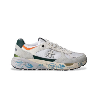 Premiata para hombre. MASE Zapatillas de piel Mase blanco (41), Plano, Cordones, Casual