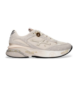 Premiata para hombre. MOERUND Zapatillas de piel Moerund blanco roto (37), Plano, Cordones, Casual