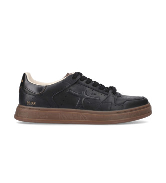 Premiata para hombre. QUINN Zapatillas de piel Quinn negro (43), Plano, Cordones, Casual