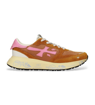 Premiata para hombre. LAURYN Zapatillas Lauryn naranja (41), Piel, Plano, Cordones, Casual