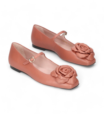 Bailarinas Camille rosa (40), Piel, Plano, 1 a 3cm, Ninguno, Casual, Pretty Ballerinas outlet 2024.
