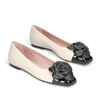 Pretty Ballerinas para mujer. 51608 Bailarinas Camille blanco roto (36), Piel, Plano, 1 a 3cm, Ninguno, Casual, Pretty Ballerinas outlet 202