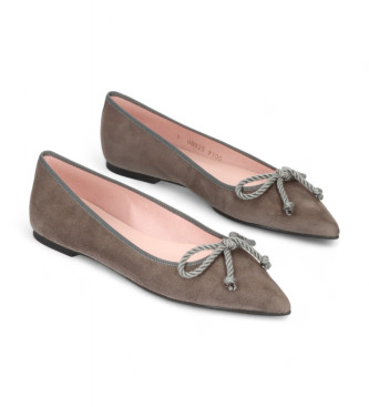 Pretty Ballerinas para mujer. 47987 Zapatos Ella gris (36), Tela, Plano, 1 a 3cm, Ninguno, Casual