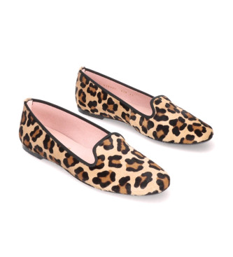 Mocasines de piel Faye animal print (35), Plano, Ante, Ninguno, Casual, Pretty Ballerinas outlet 2024.