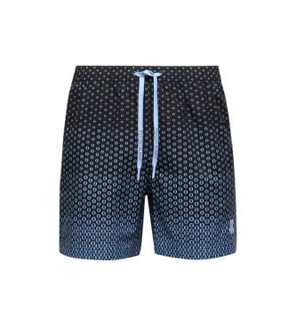 Psycho Bunny para hombre. B6W619F200 Bañador con estampado integral Bendigo marino (L), Beachwear, Poliéster