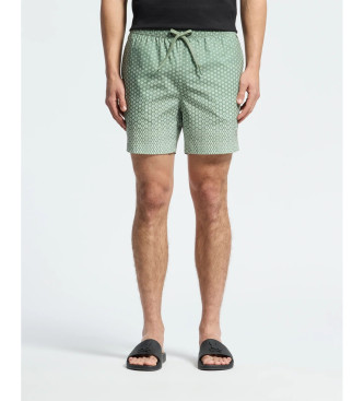 Psycho Bunny para hombre. B6W619F200 Bañador con estampado integral Bendigo verde (L), Beachwear, Poliéster