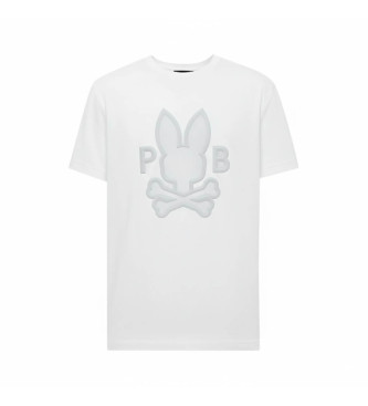 Psycho Bunny Para Hombre. MT0200070 Camiseta Logotipo Marca Blanco (Xl), Casual, AlgodóN, Manga Corta-image