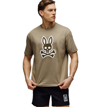 Psycho Bunny Para Hombre. MT0200062 Camiseta Extragrande Ryder MarróN Verdoso (S), Casual, AlgodóN, Manga Corta-image