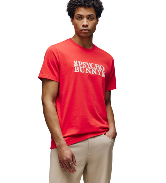 Psycho Bunny Para Hombre. MT0200063 Camiseta Psycho Rojo (S), Casual, AlgodóN, Manga Corta-image