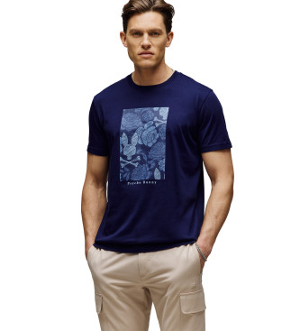 Psycho Bunny Para Hombre. MT0200102 Camiseta Rose Negro (S), Casual, AlgodóN, Manga Corta, Marino-image