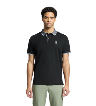 Psycho Bunny para homem. B6K507F200 Pólo de manga curta preto (6 = L), Casual, Algodão