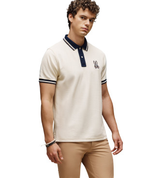 Psycho Bunny para hombre. MT0100044 Polo Wade beige (M), Casual, Algodón, Manga corta