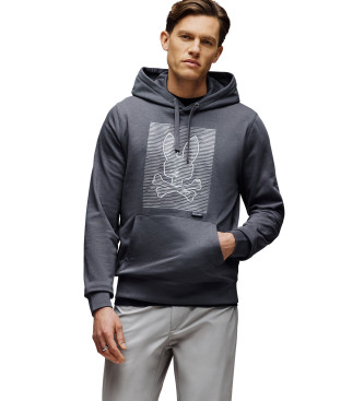 Psycho Bunny para hombre. MT0500032 Sudadera Grant con textura negro (S), Casual, Algodón