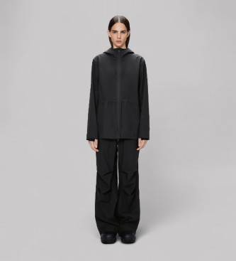 Rains para mujer. 12470 Chaqueta Suva Hardshell String negro (L), Casual, Poliéster