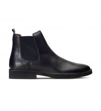 Polo Ralph Lauren para hombre. 803754411002 Botines de piel Chelasea Talan negro (46), Plano, Ninguno, Casual