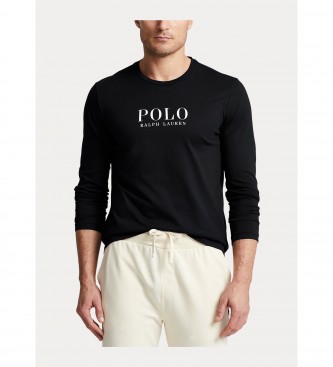 Polo Ralph Lauren para hombre. 714862600004 Camiseta Crew RL negro (XL), Casual, Algodón, Manga larga