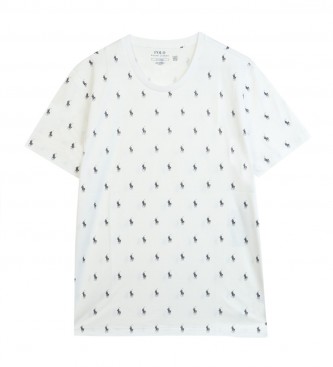 Polo Ralph Laurenvoor mannen. 714899612001 T-shirt met witte logo's (L), Casual, Katoen, Korte mouwen