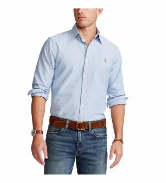 Ralph Lauren para hombre. Camisa Custom Fit Oxford azul Ralph Lauren