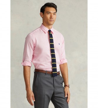 Ralph Lauren para hombre. Camisa custom rosa Ralph Lauren