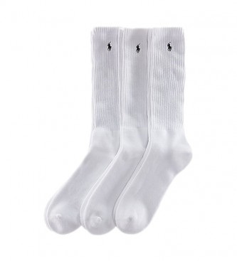 Paquete de 3 pares de calcetines altos blanco (OSFA), Homewear, Algodón