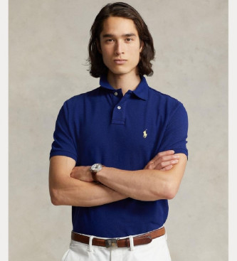 Polo Ralph Lauren Para Hombre. 710795080013 Polo De Piqué Slim Fit Azul (M), Casual, AlgodóN, Manga Corta-image