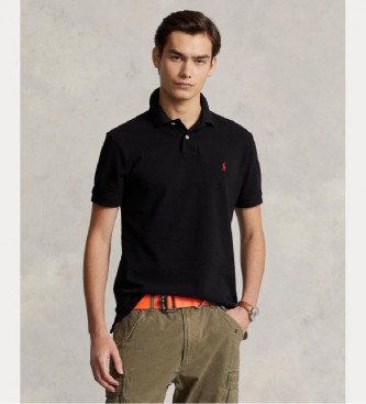 Polo Ralph Lauren para hombre. 710795080006 Polo de piqué Slim Fit negro (XXL), Casual, Algodón, Manga corta