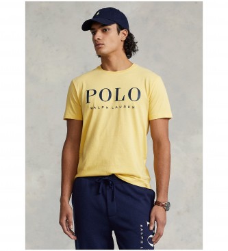 Ralph Lauren para homem. T-shirt personalizada Slim Fit amarela