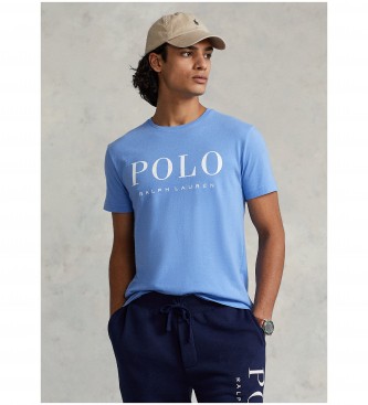 Ralph Lauren para homem. T-shirt azul Slim Fit personalizada