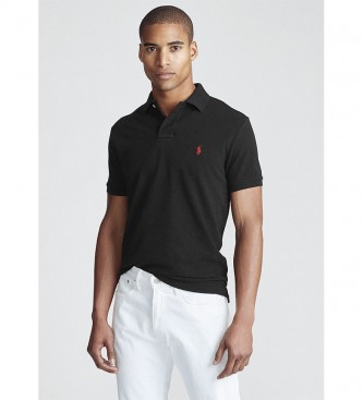 Ralph Lauren para hombre. Polo de piquÃ© Custom Fit negro Ralph Lauren