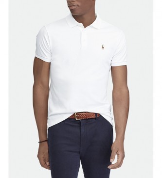 Ralph Lauren para hombre. Polo de tacto suave blanco Ralph Lauren