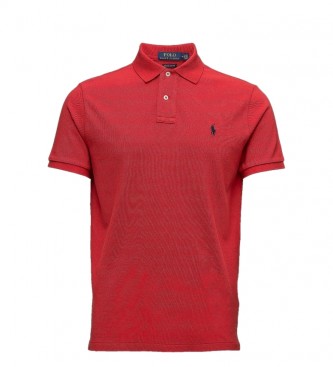 Polo Custom Fit rojo (M), Casual, Algodón, Manga corta