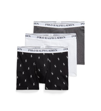 Polo Ralph Lauren Set 3 calzoncillos bóxer de algodón elástico negro