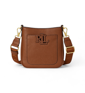 Lauren Ralph Lauren para mujer. 431982184001 Bolso bandolera Cameryn pequeño de piel marrón (OSFA), Casual