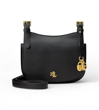 Lauren Ralph Lauren para mujer. 431P06070002 Bolso cruzado Marcy mediano de piel negro (OSFA), Casual