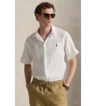 Polo Ralph Lauren para hombre. 710966421504 Camisa de lino Classic Fit blanco (XXL), Casual, Manga corta