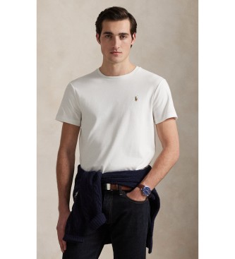 Polo Ralph Lauren för män. 710740727002 Custom Slim Fit bomulls t-shirt vit (XXL), Casual, Kort ärm