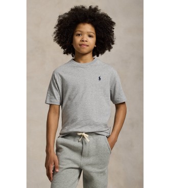 Polo Ralph Lauren para niño. 323832904039 Camiseta de algodón gris (8años=136/138cm), Casual, Manga corta, moda infantil